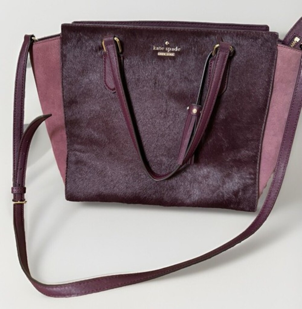 Kate Spade - Deep Plum Calf Hair "Hadlee" Tote